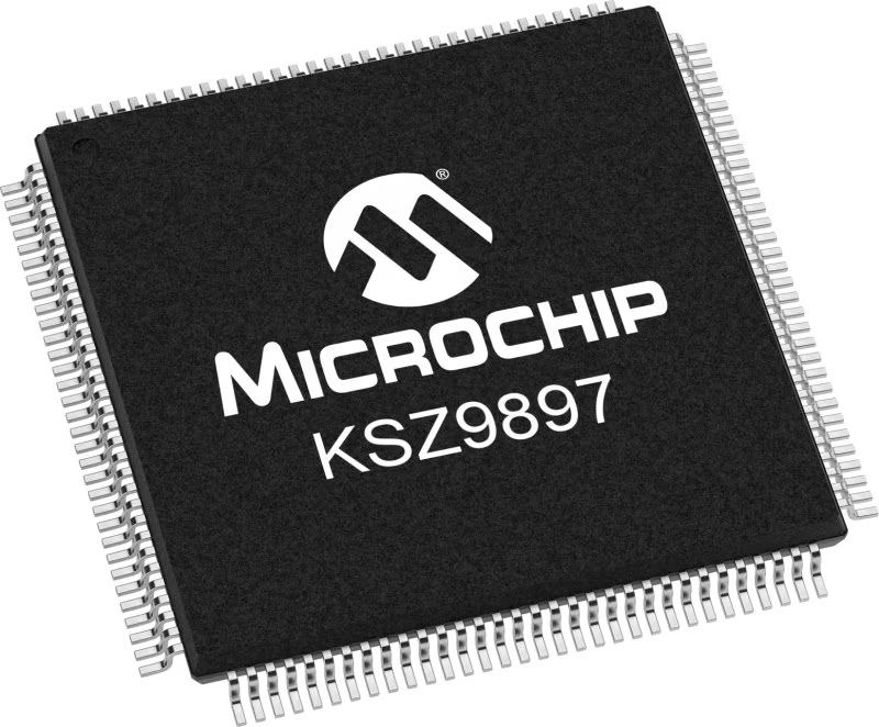 全新Microchip以太網(wǎng)產(chǎn)品 KSZ9897STXI 7 端口千兆以太網(wǎng)交換機(jī)，支持 SGMII/RGMII/MII/RMII