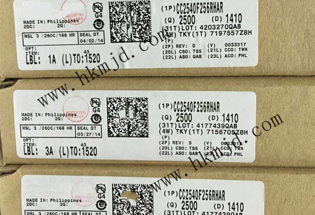 配備256kB 閃存，8kB SRAM【CC2540F256RHAR】——帶 USB 的低功耗 Bluetooth?無(wú)線MCU