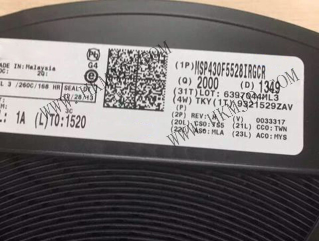 【TI 16位微控制器】MSP430F5528IRGCR：25MHz、128KB 閃存、8KB SRAM（MCU）