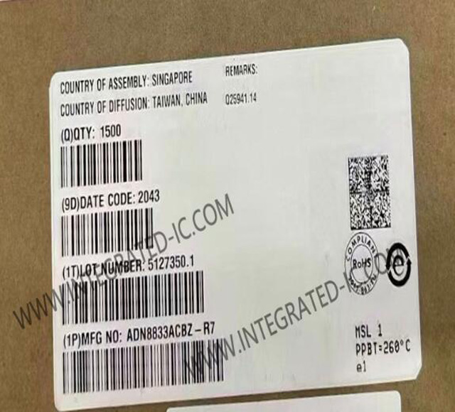 [供應(yīng)原裝] ADI ADN8833ACBZ 1A，熱電冷卻器(TEC)驅(qū)動(dòng)器