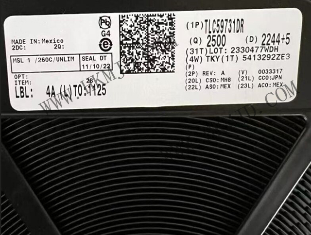 TI TLC59731DR 3通道8位PWM LED驅(qū)動器，支持單線接口