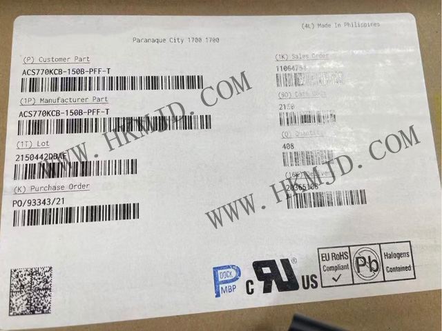 Allegro 電流傳感器 ACS770KCB-150B-PFF-T，明佳達(dá)電子原裝正品現(xiàn)貨供應(yīng)